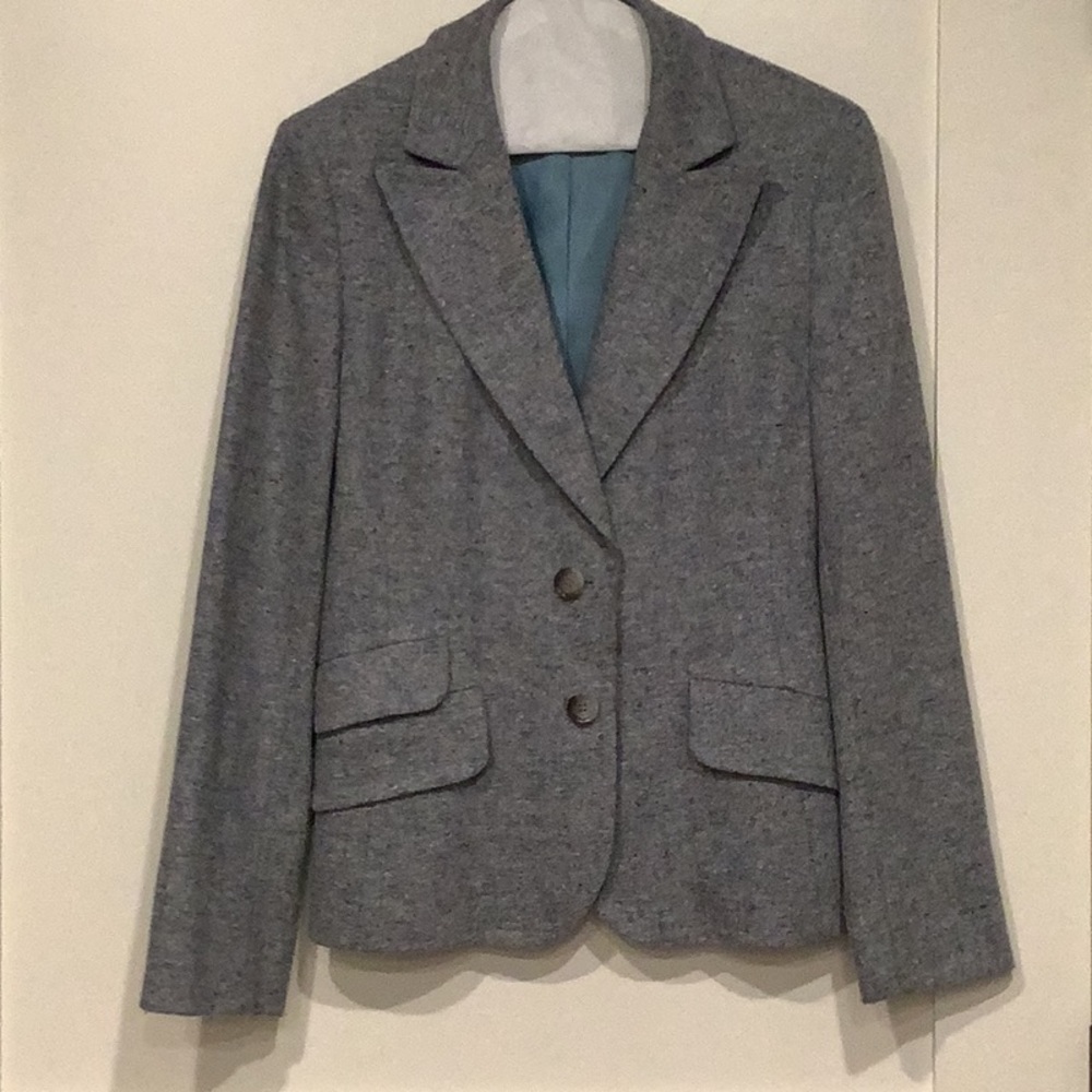 Ann Taylor wool jacket gray colored size 8